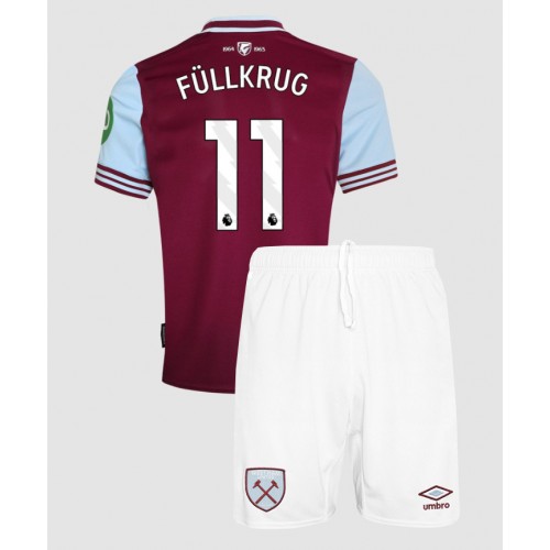 West Ham United Niclas Fullkrug #11 Domaci Dres za djecu 2024-25 Kratak Rukav (+ Kratke hlače)